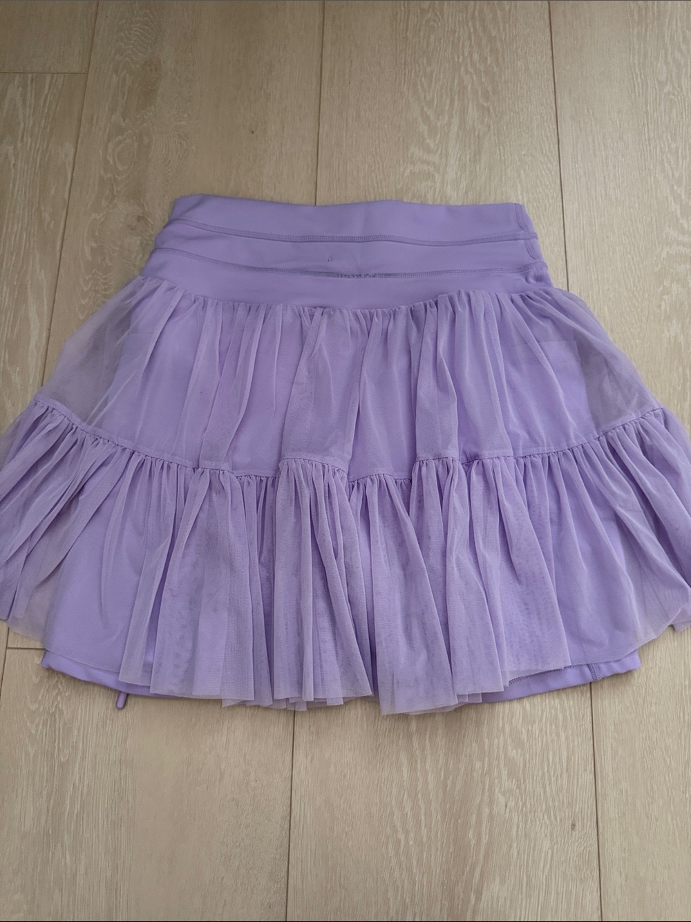 POPFLEX Lavender Lilac Tiered Tulle Mini Skirt Skort - Picture 7 of 9